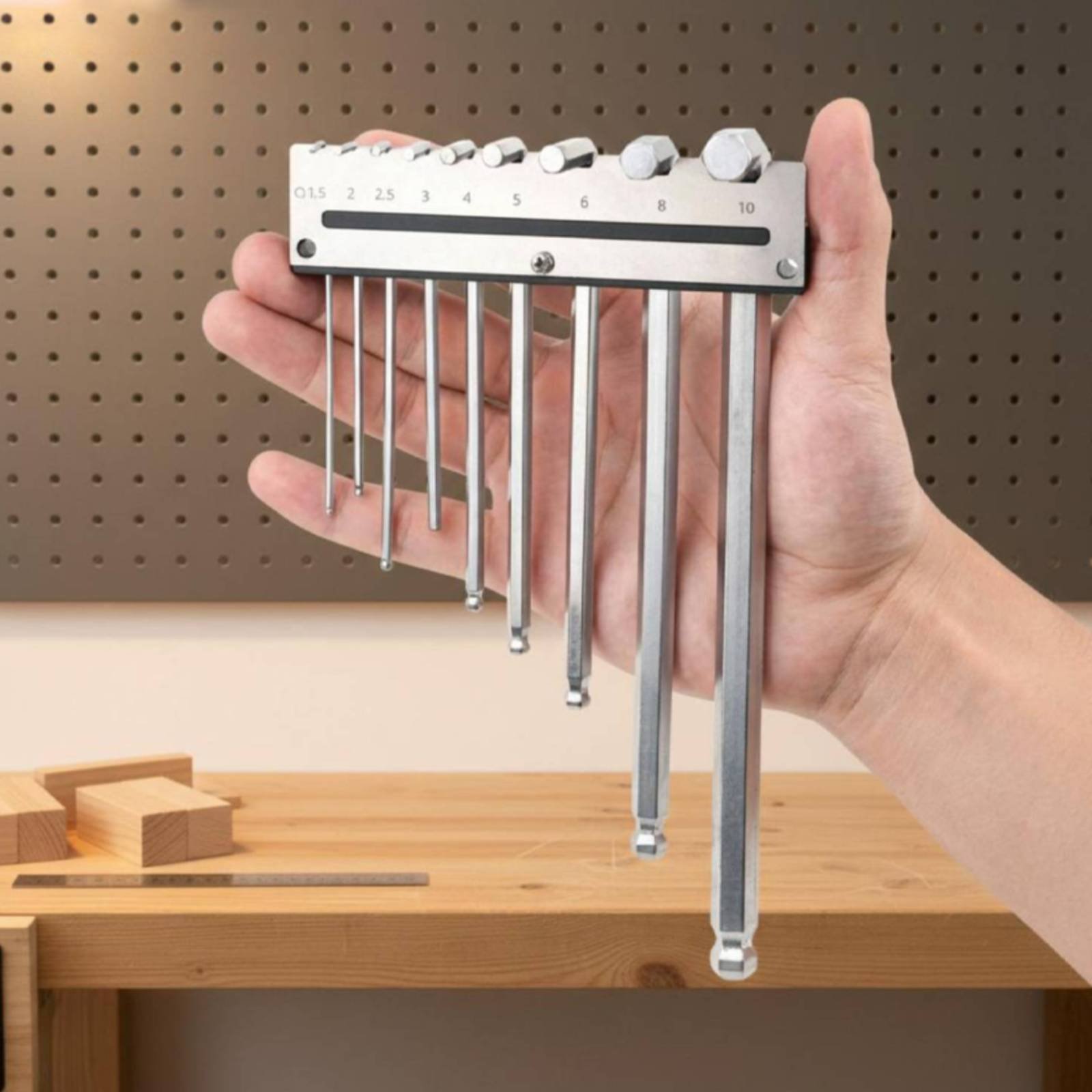 Tools In Metal Workshop - Rak Kunci Hex Gantung Dinding dari